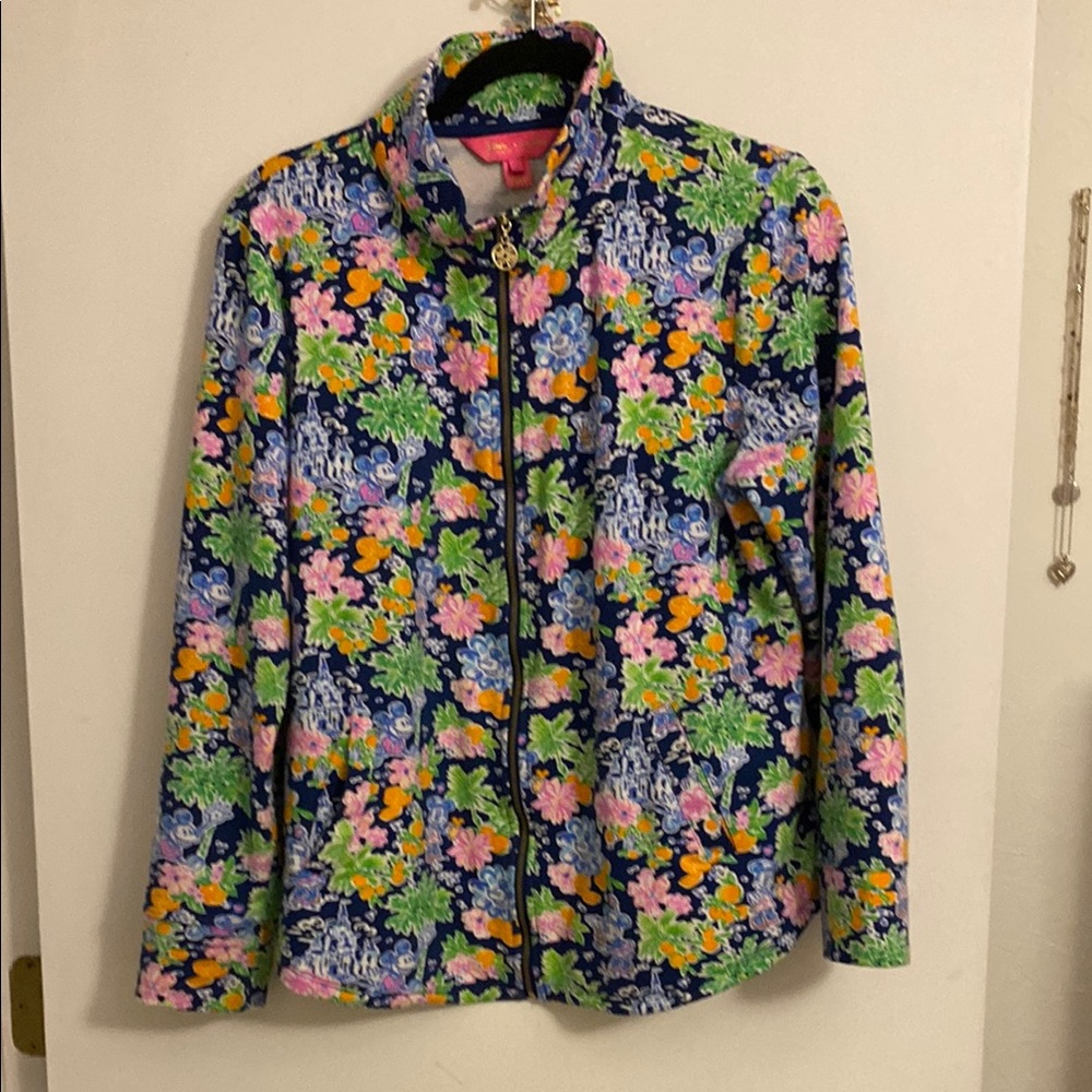 Lilly Pulitzer Pink and Green Floral Ski Jacket